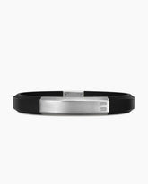 Streamline® ID Bracelet  with Black Rubber and Sterling Silver, 10mm